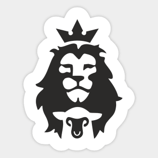 The Lion King & The Lamb - Lion Face - Lion of Judah - Christian Sticker